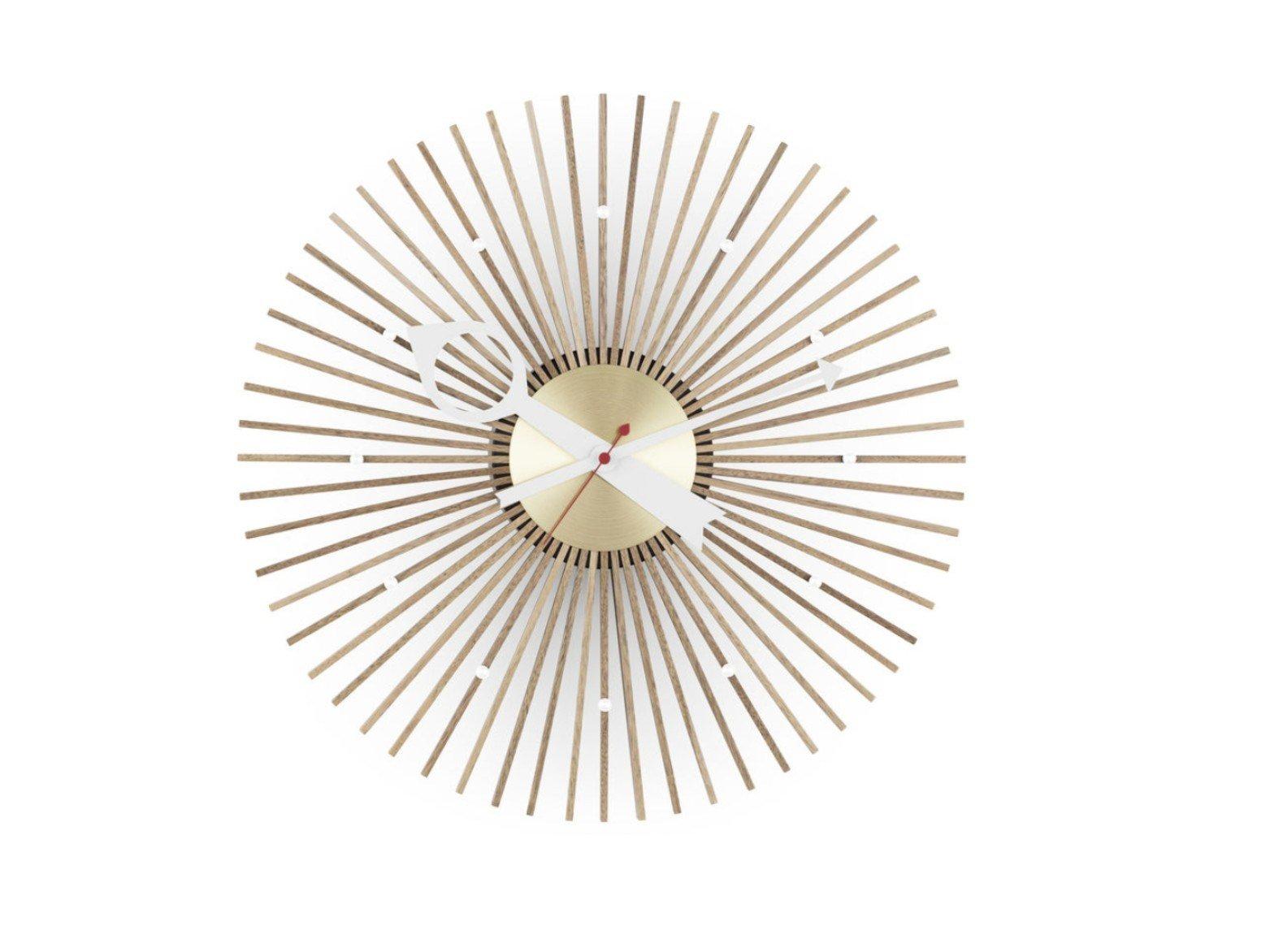 Wall-mounted wooden clock | Popsicle by Vitra