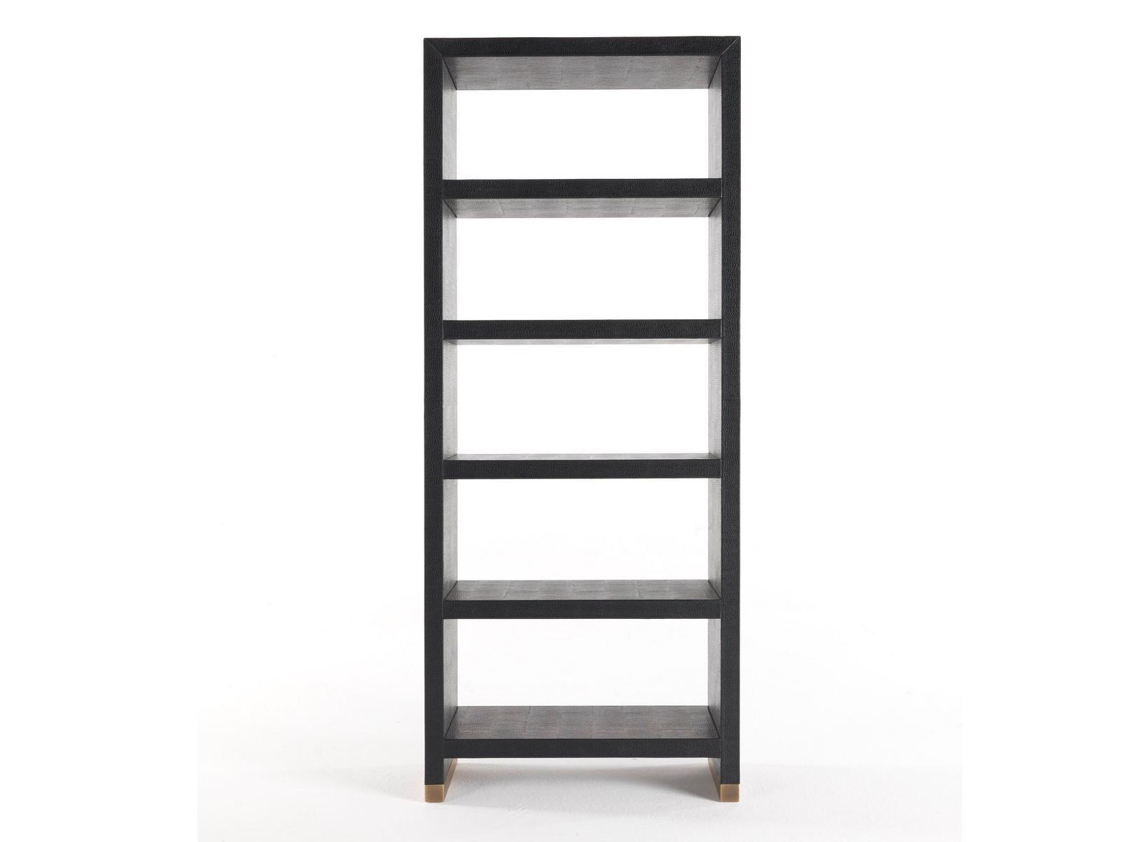 Open double-sided leather bookcase | Kay by Gianfranco Ferre Home