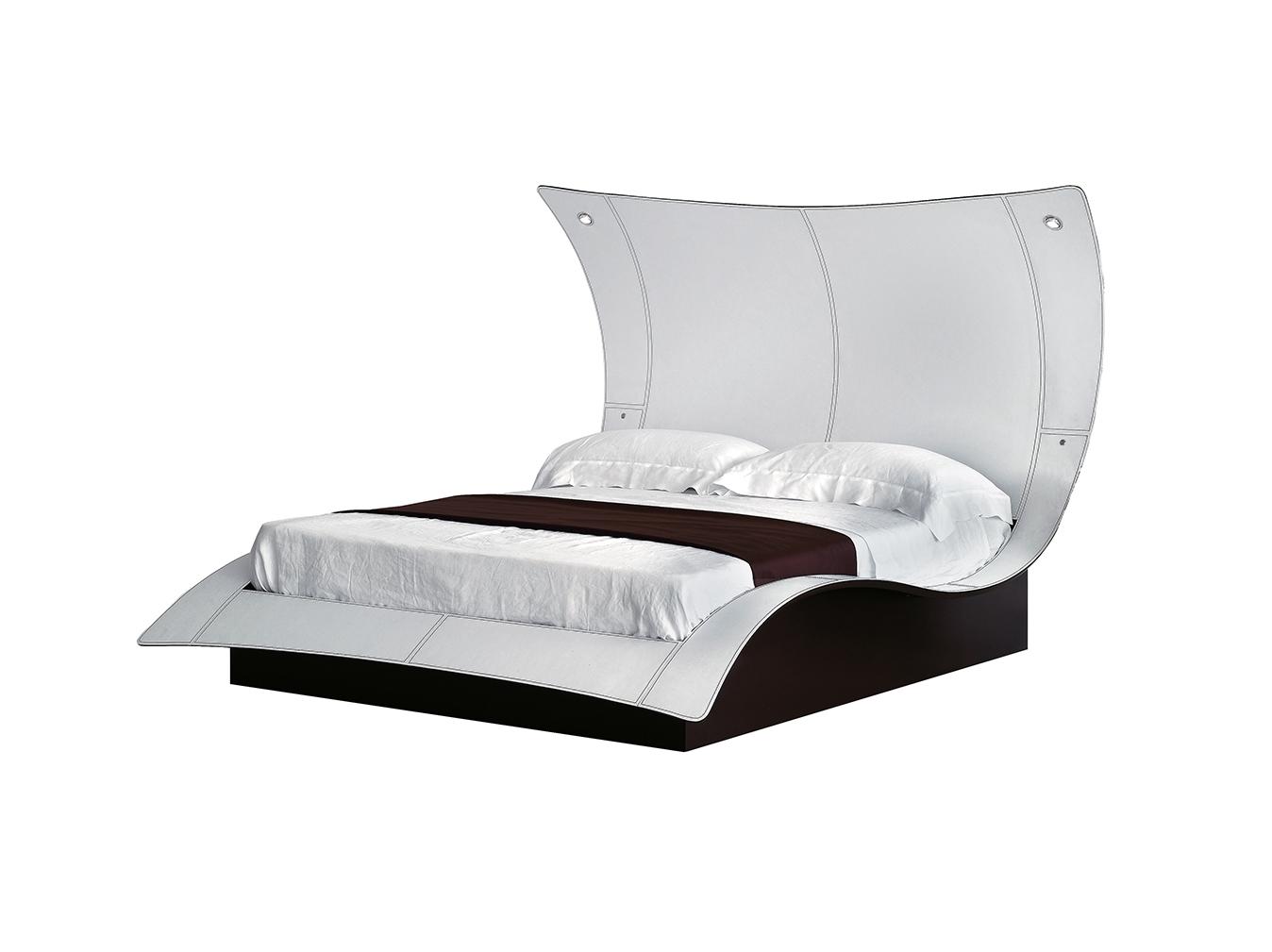 Storage bed with high headboard | Mega Butterfly by Reflex