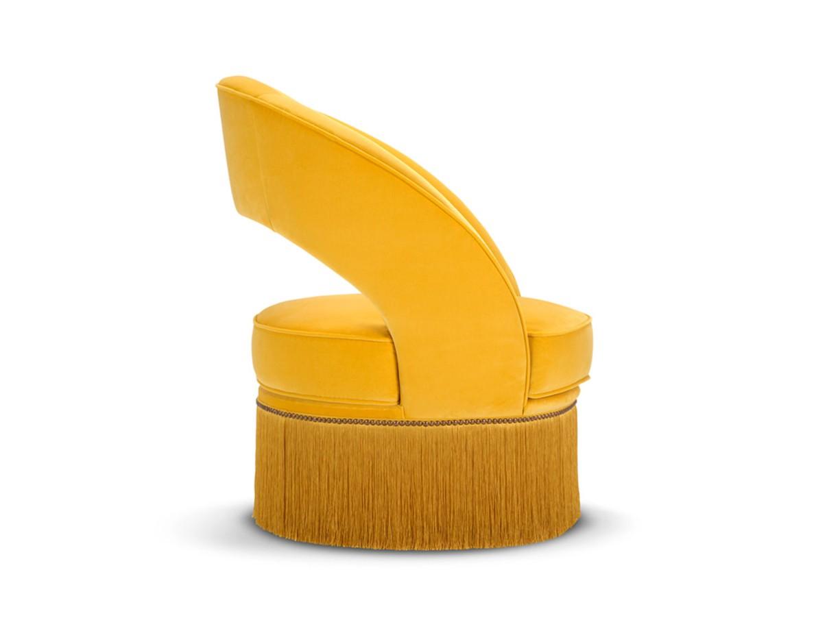 Upholstered fabric easy chair with armrests | Dione by Domingo salotti