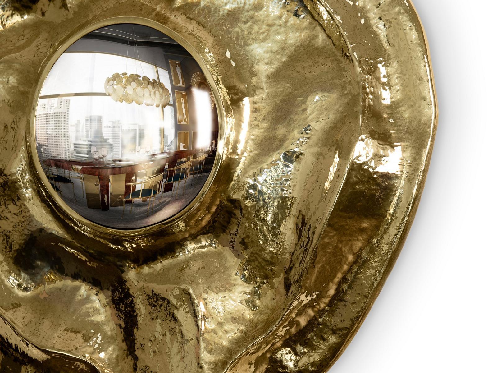 Round wall-mounted framed mirror | Angra by Boca Do Lobo