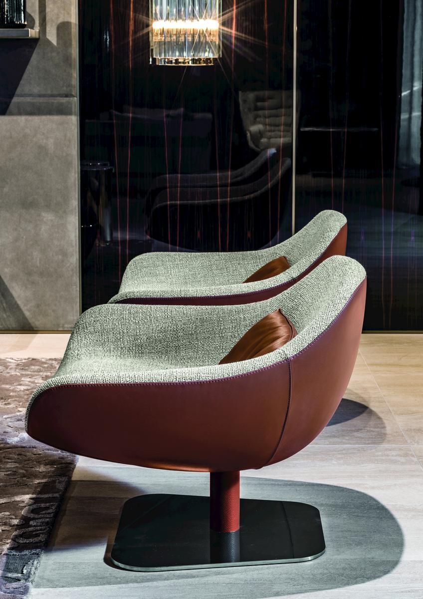 Nabuk armchair | Meredith by Longhi