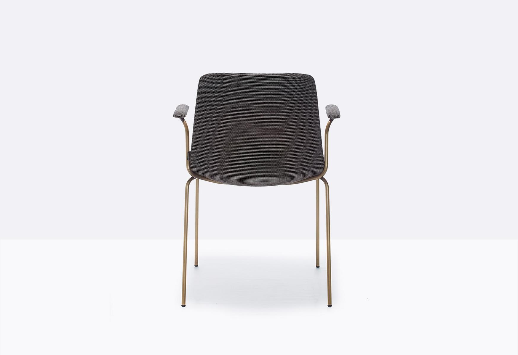 Upholstered chair with armrests | Tweet 895/2 by Pedrali