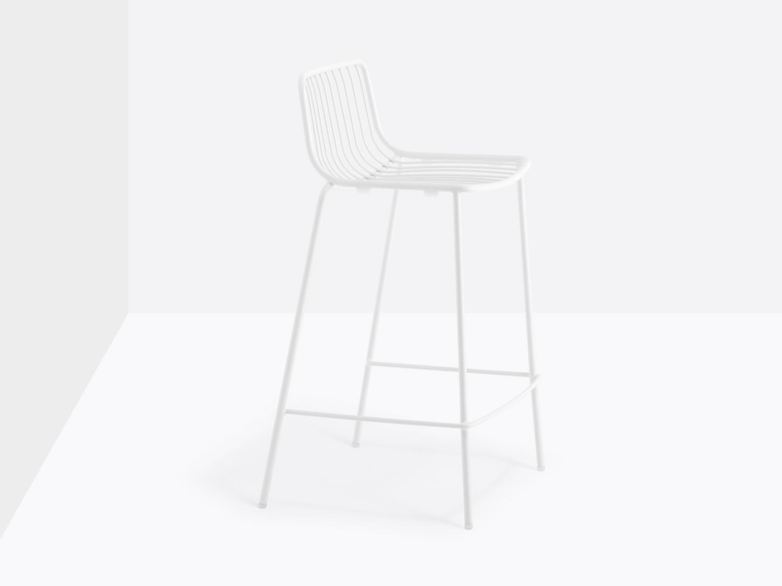 High garden stool with footrest | Nolita 3657 by Pedrali