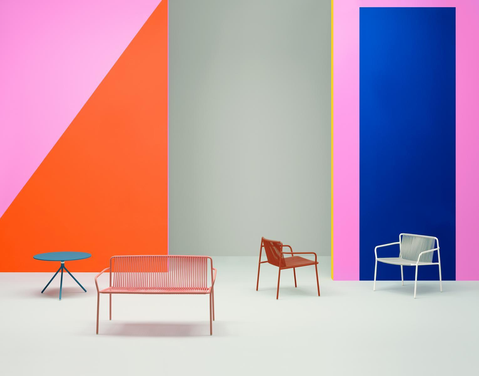 2 seater steel and PVC sofa | Tribeca 3666 by Pedrali