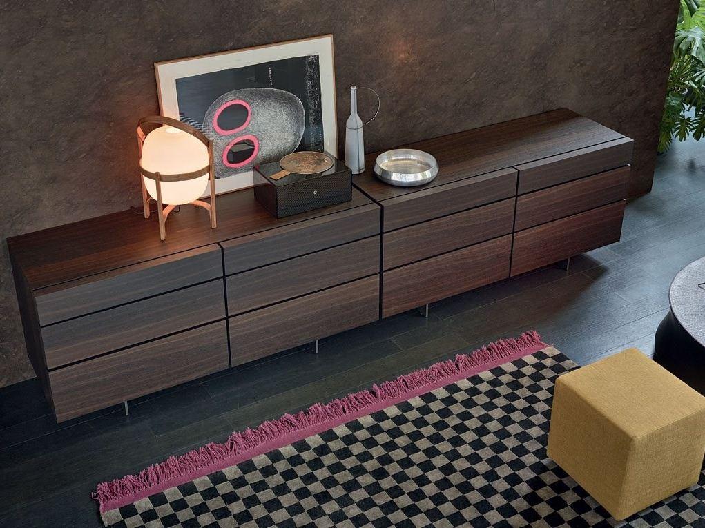 Oak chest of drawers | Pandora Night by Poliform