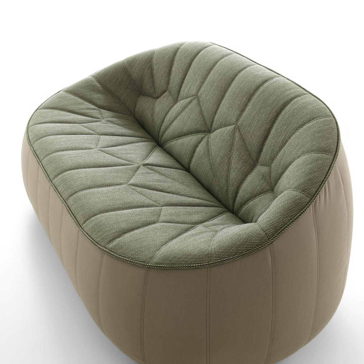 2 seater fabric garden sofa | Ottoman by Ligne Roset