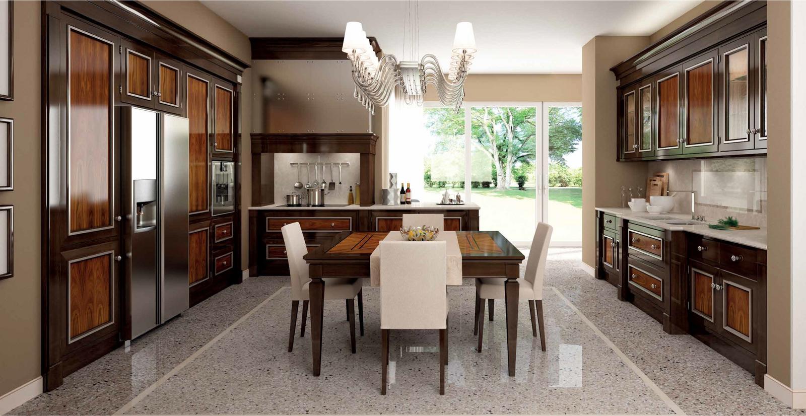 Veneer kitchen with handles FM bottega d'Arte Boston