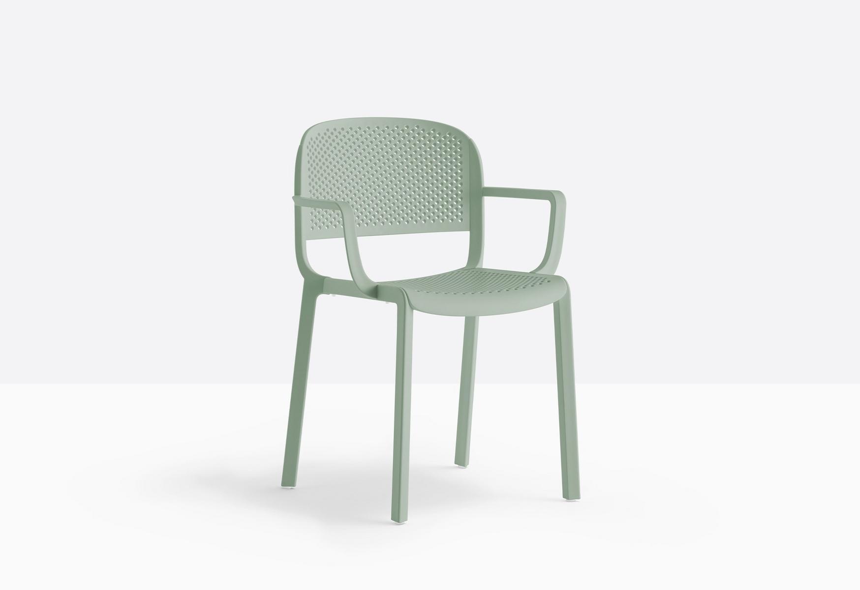 Polypropylene chair with armrests | Dome 266 by Pedrali