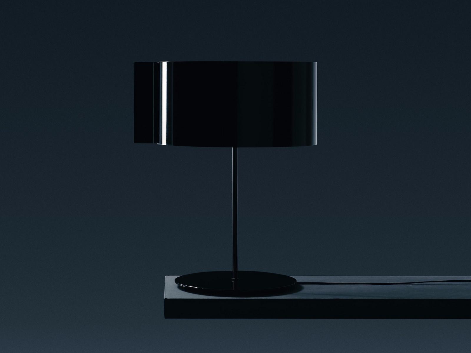 Direct-indirect light metal table lamp with dimmer | Switch - 206 by Oluce