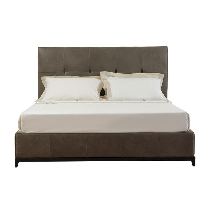 Nabuk bed with upholstered headboard | Jacob by Galimberti Nino