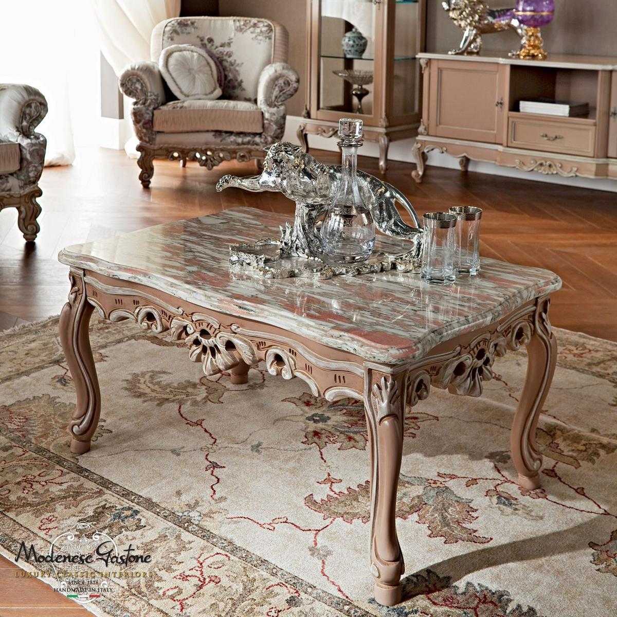 Low rectangular solid wood coffee table | 12623 by Modenese Gastone