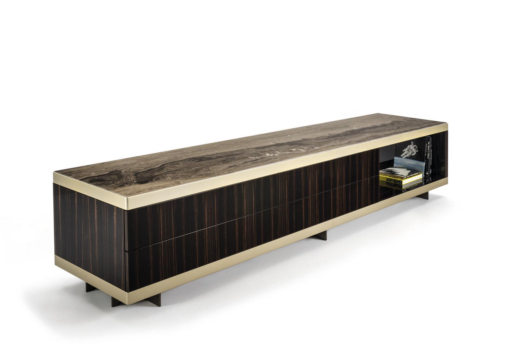 Modular veneer sideboard with drawers | Aspen-evo by Longhi