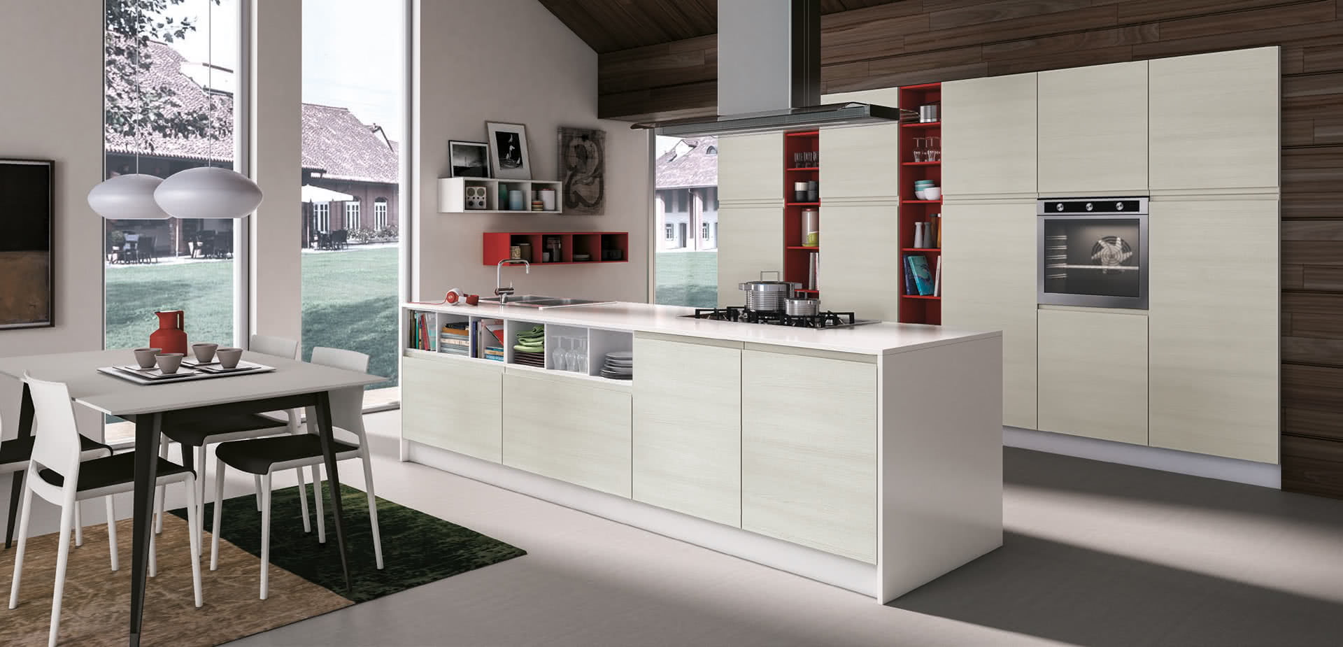 Melamine kitchen without handles Creo kitchens Jey Feel
