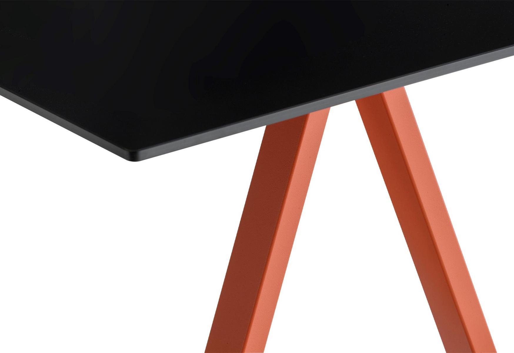 Table with steel trestle legs and solid laminate top | Arki-desk by Pedrali