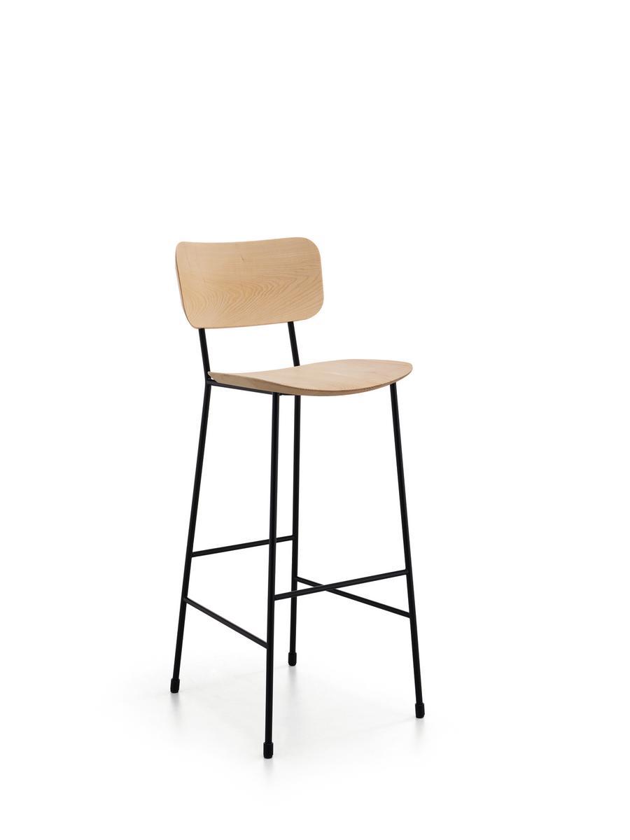 High Fenix-NTM® stool with back with footrest | Master by Midj