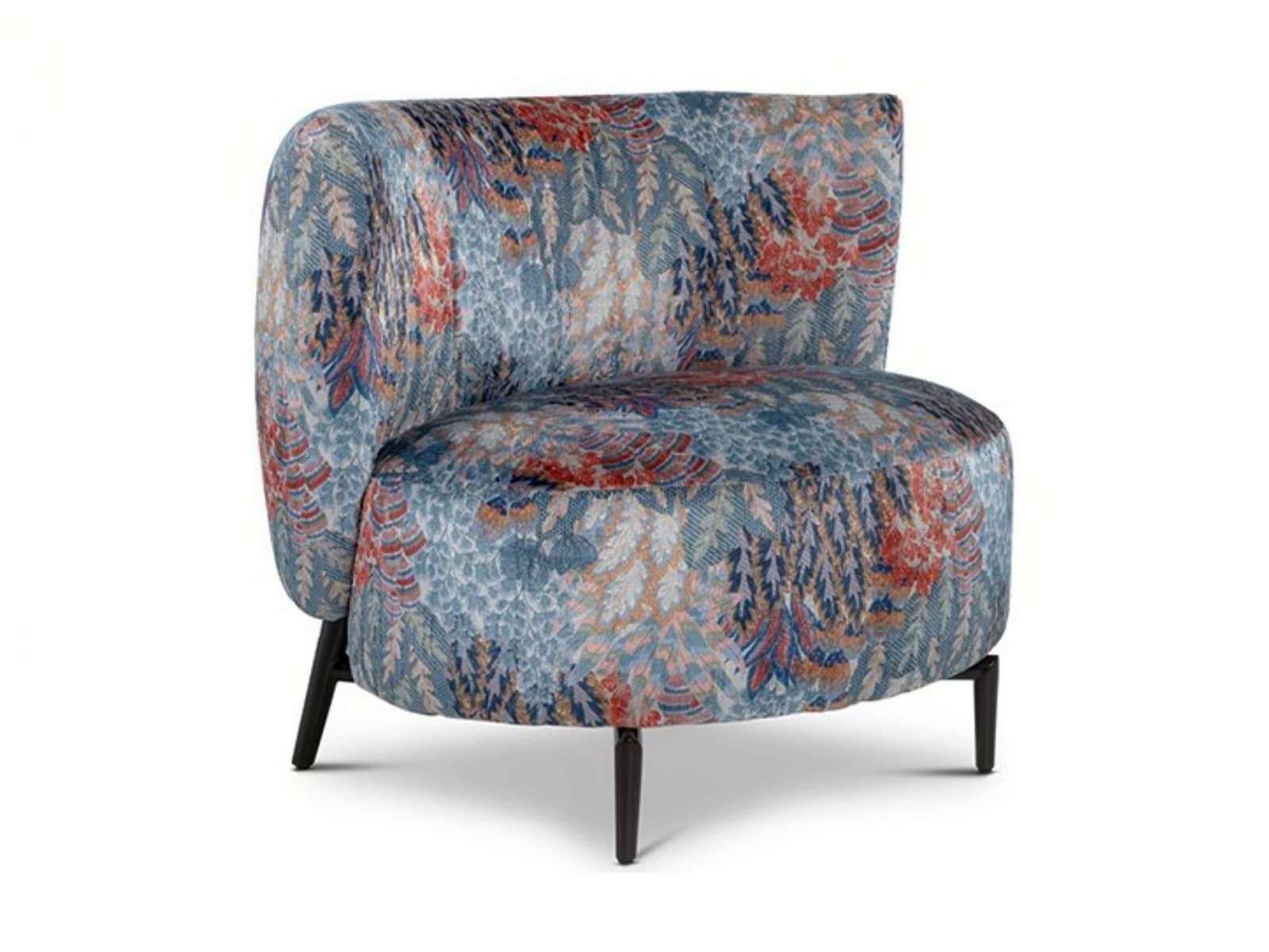 The Drusilla easy chair combines 70's style with comfort, featuring an egg-shaped design and a cozy backrest for relaxed arm support. | Drusilla by Calia Italia