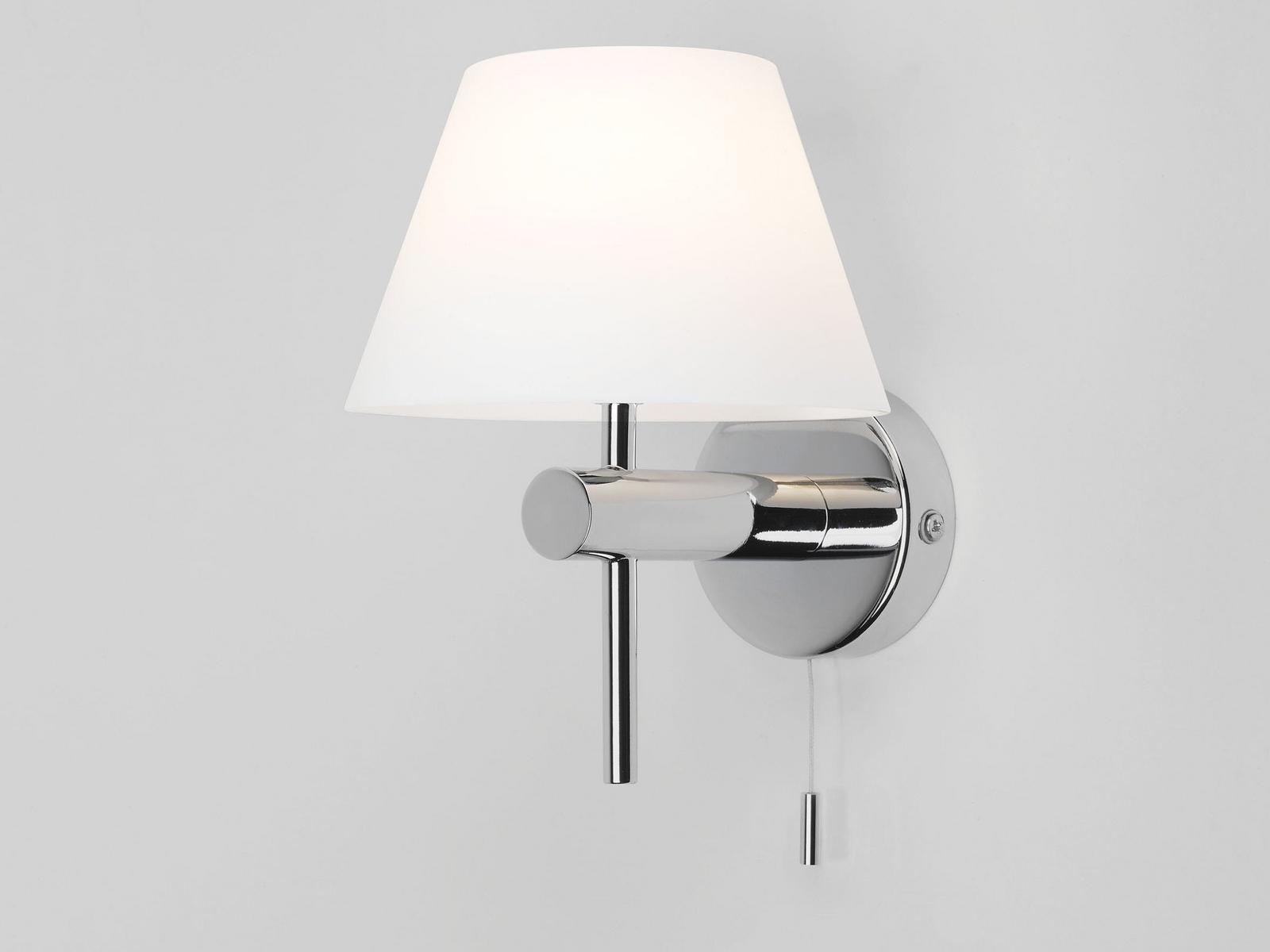 Glass and steel wall light for bathroom | Roma Switched by Astro lighting