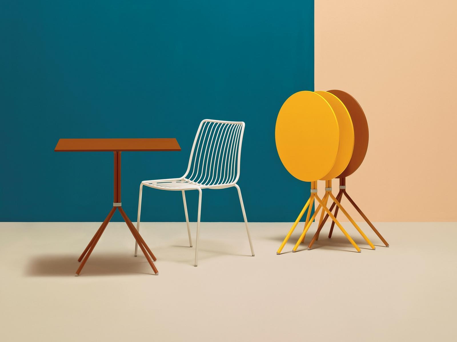 High garden stool with footrest | Nolita 3657 by Pedrali