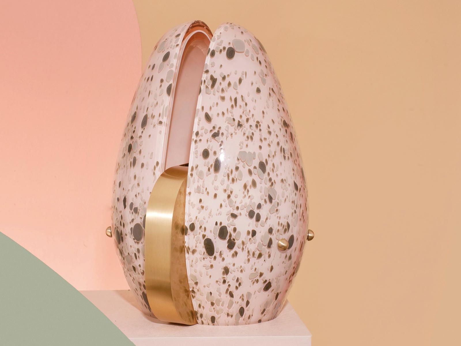 Glass and brass vase | Fauna by Visionnair