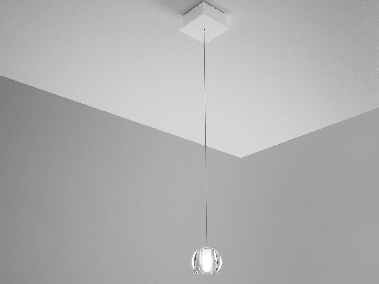 Direct light crystal pendant lamp | Multispot Beluga by Fabbian