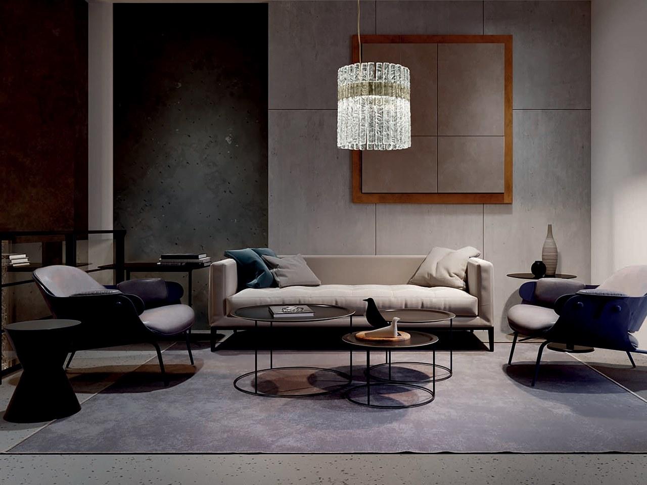 LED glass pendant lamp with dimmer | Vegas S Rd 40 by Masiero