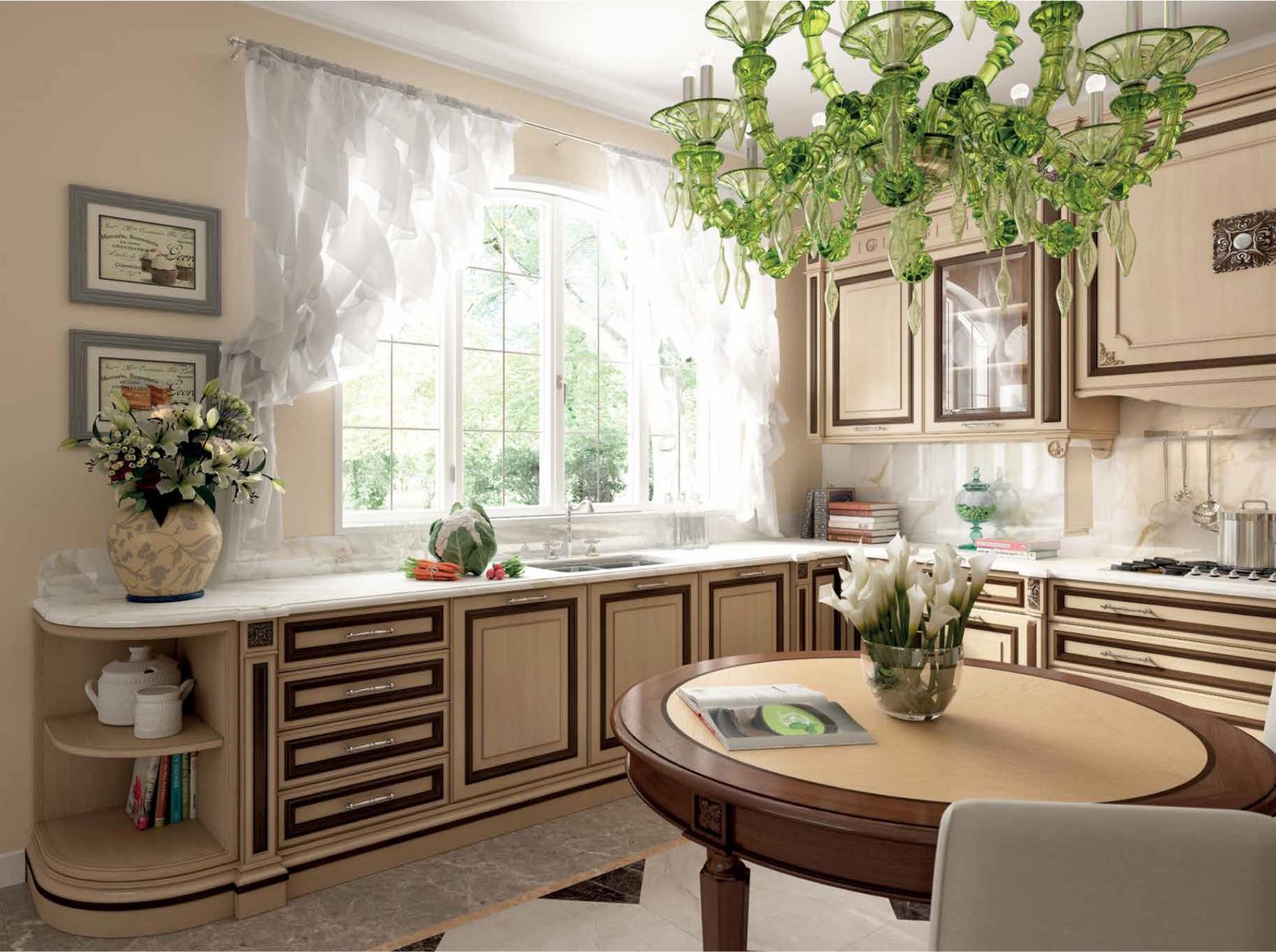 Wood kitchen with handles FM bottega d'Arte Firenze