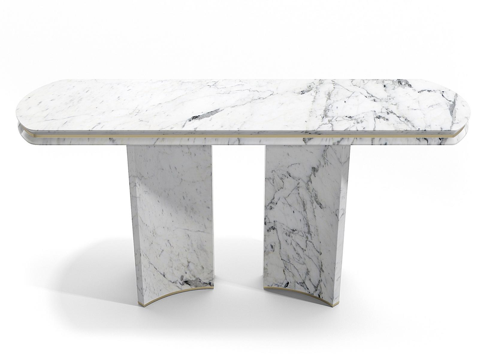 Rectangular marble console table | Ercole by Capital Collection