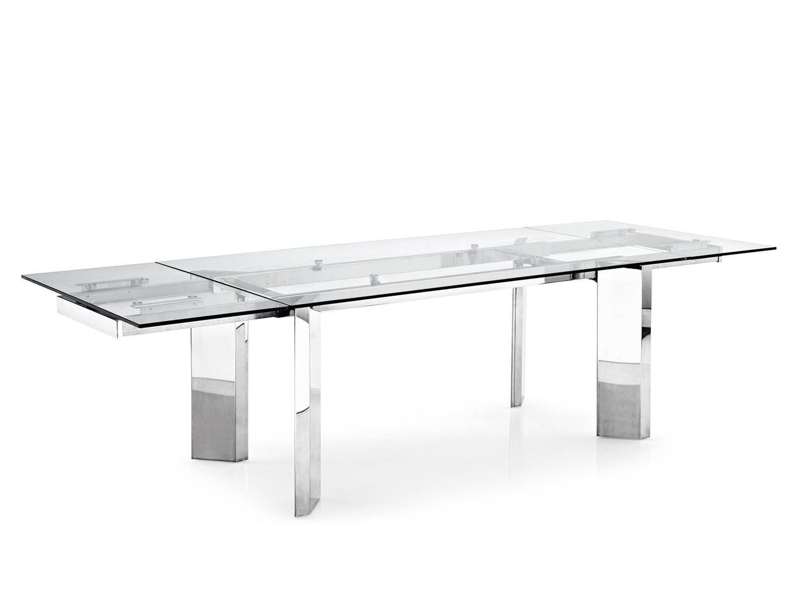 Extending tempered glass table | Tower by Calligaris