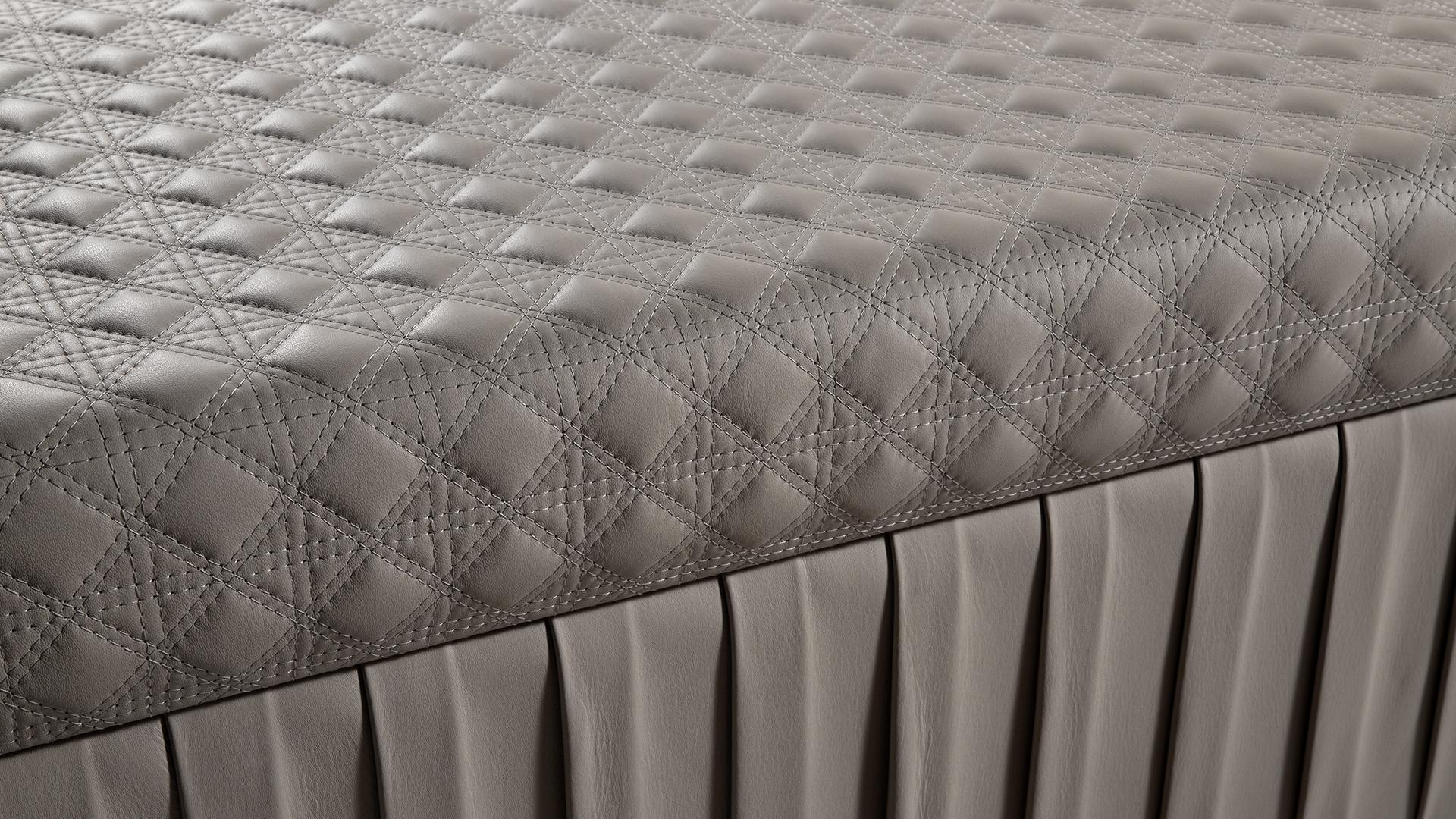 Storage upholstered leather bench | San Marco by Reflex