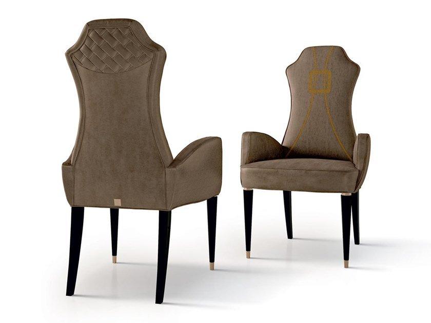Velvet chair with armrests | 7011 by Carpanese home