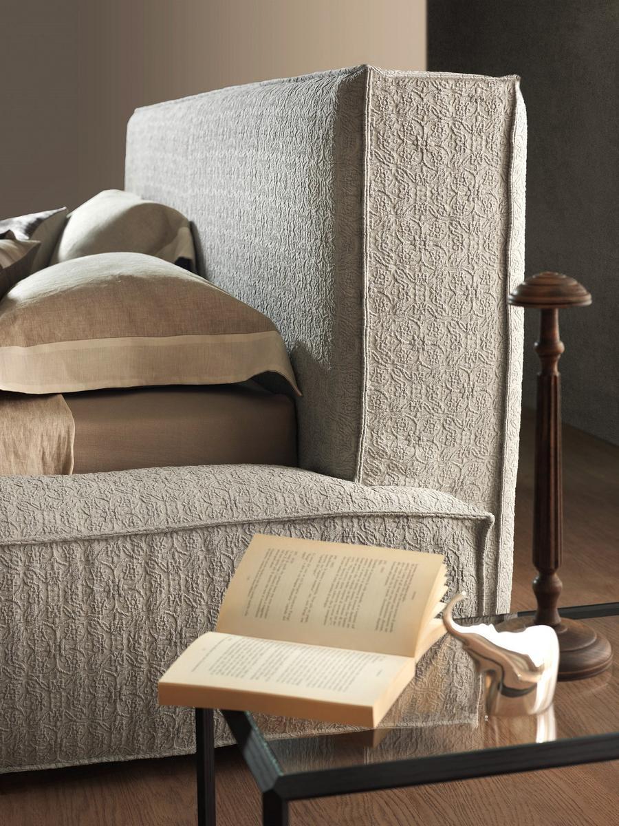 Upholstered fabric bed with removable cover | Elite by Olivieri
