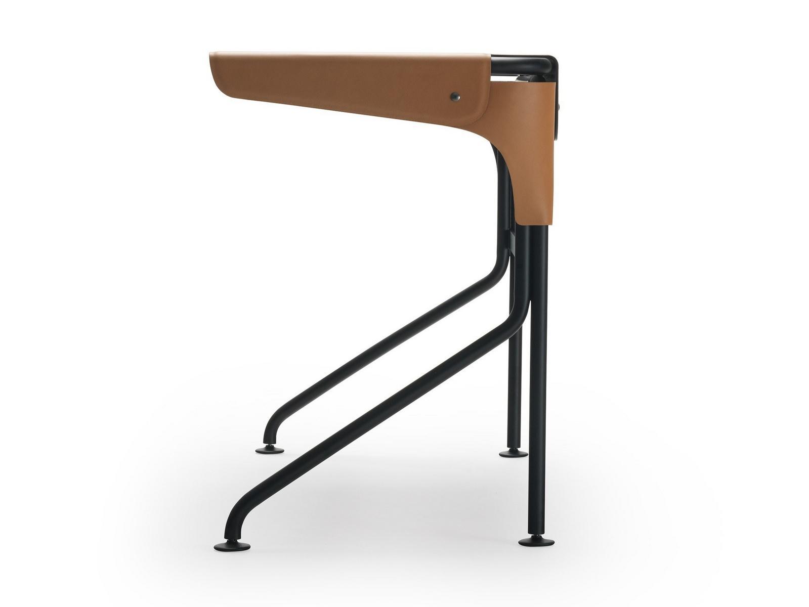 Steel and leather writing desk | Tucano by Zanotta
