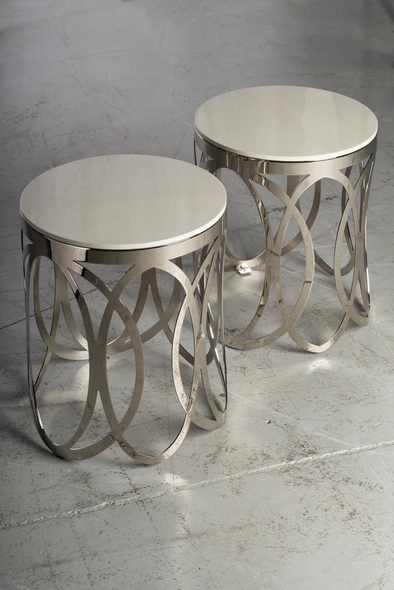 Marble and metal high side table | Scarlett by Mantellassi 1926