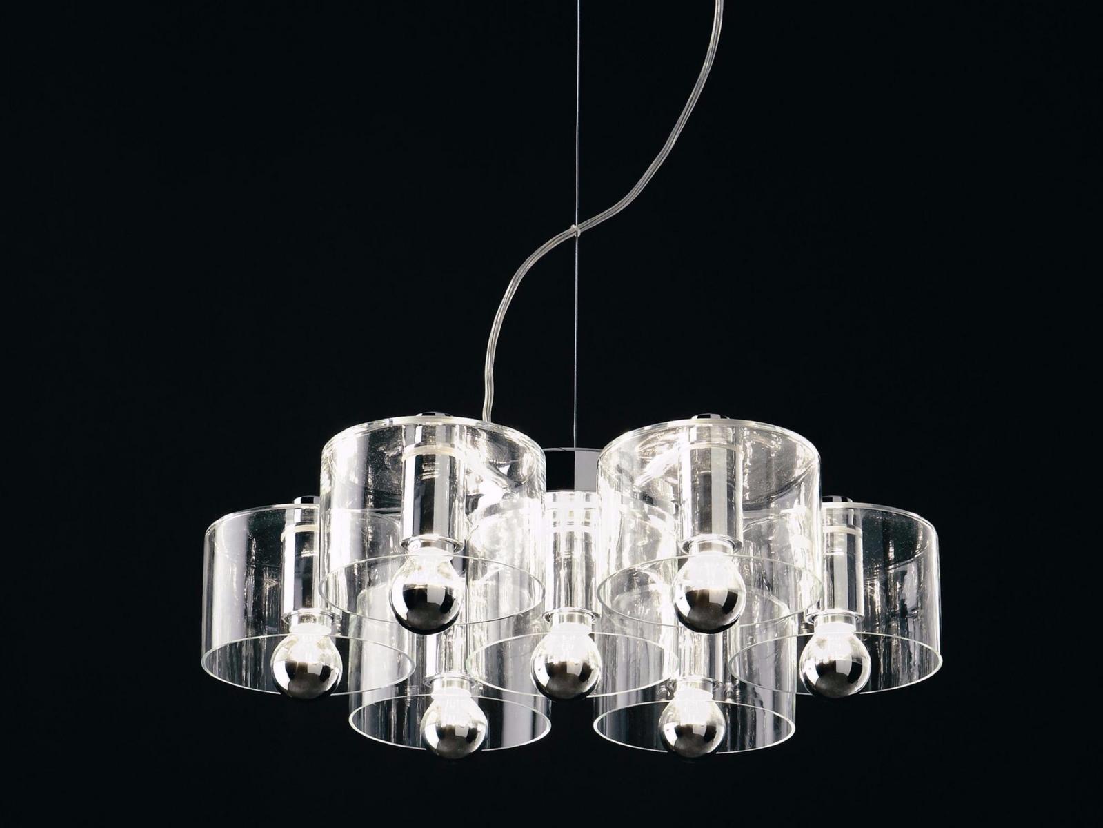 Blown glass pendant lamp | Fiore - 423 by Oluce