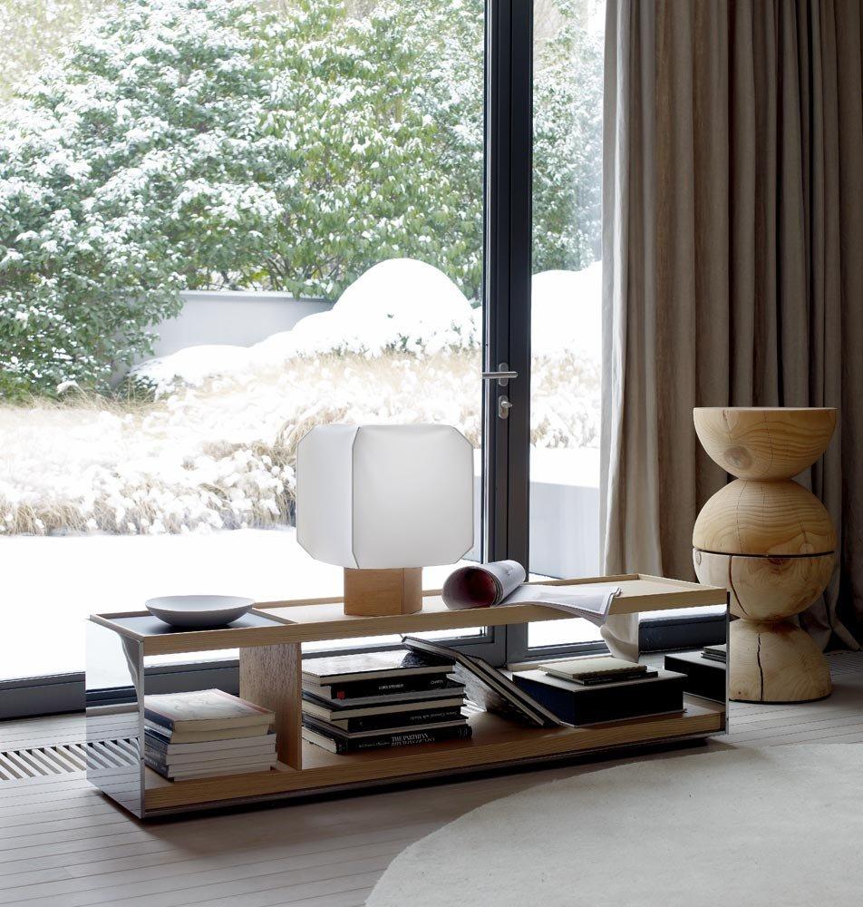 Low rectangular wooden coffee table | Surface by B&B Italia