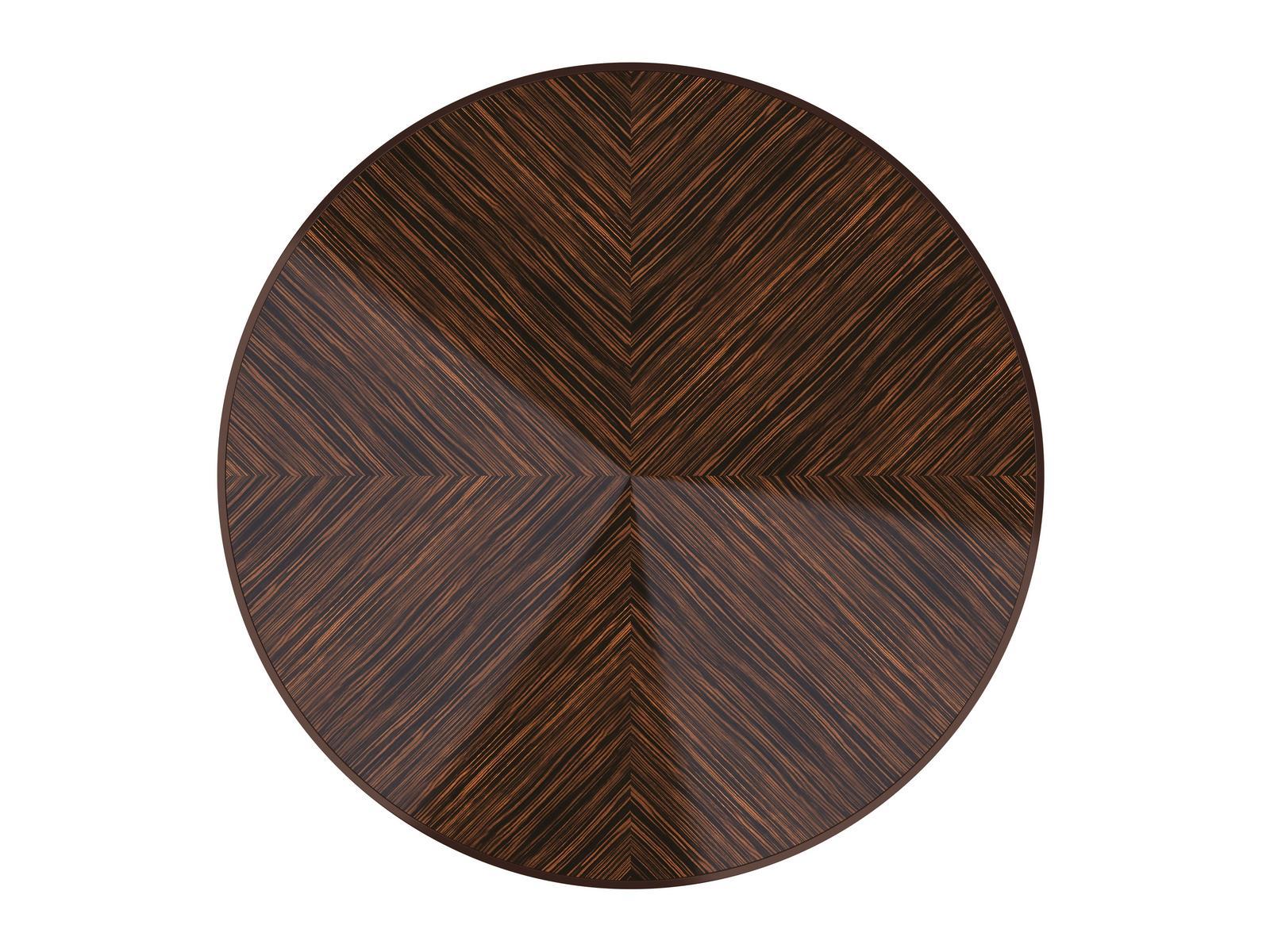 Round ebony table | Millenium by Bruno Zampa