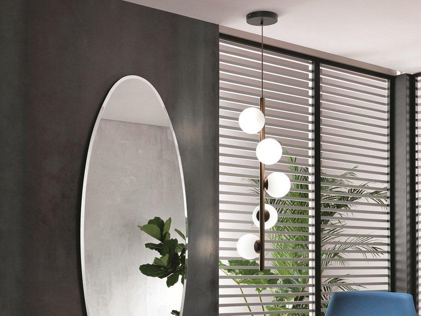 Painted metal pendant lamp | Twist Sv5 by Riflessi