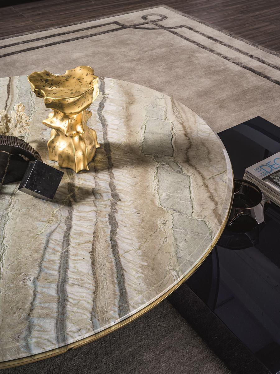 Oval metal coffee table | Gehry by Longhi