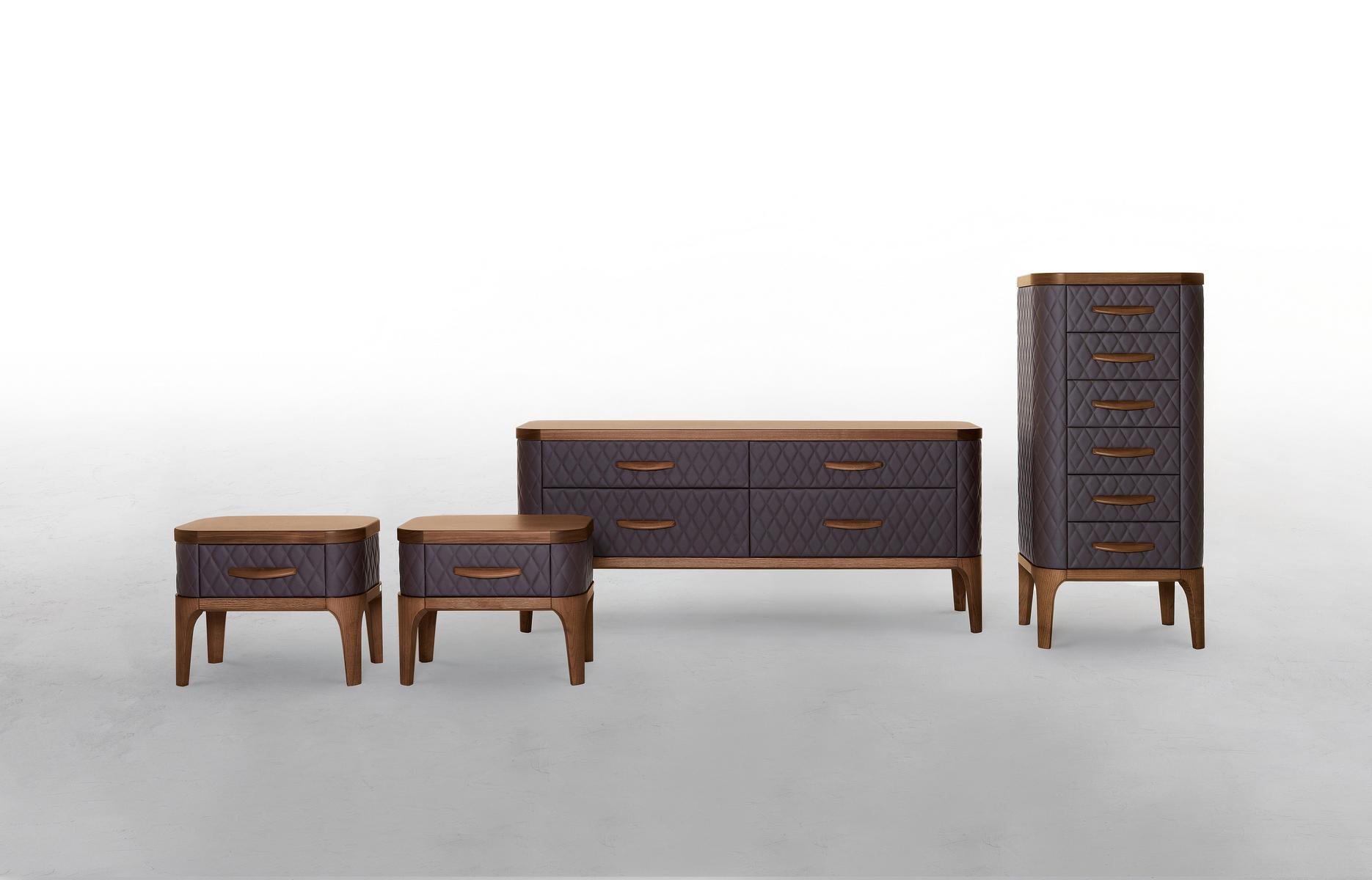 Leather sideboard with drawers | Tiffany Night by Tonin Casa