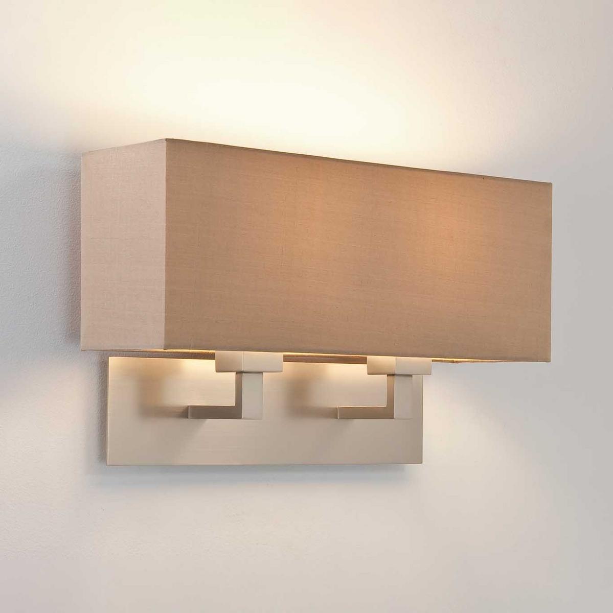 Wall lamp in steel and fabric | Park Lane Twin by Astro lighting