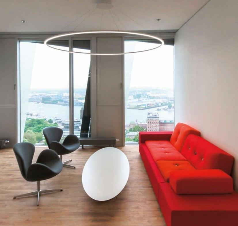 LED aluminium pendant lamp | Circolo Slim by Sattler