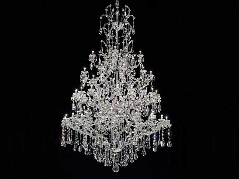 Metal chandelier with Swarovski® Crystals | Maria Teresa Ve 907 by Masiero