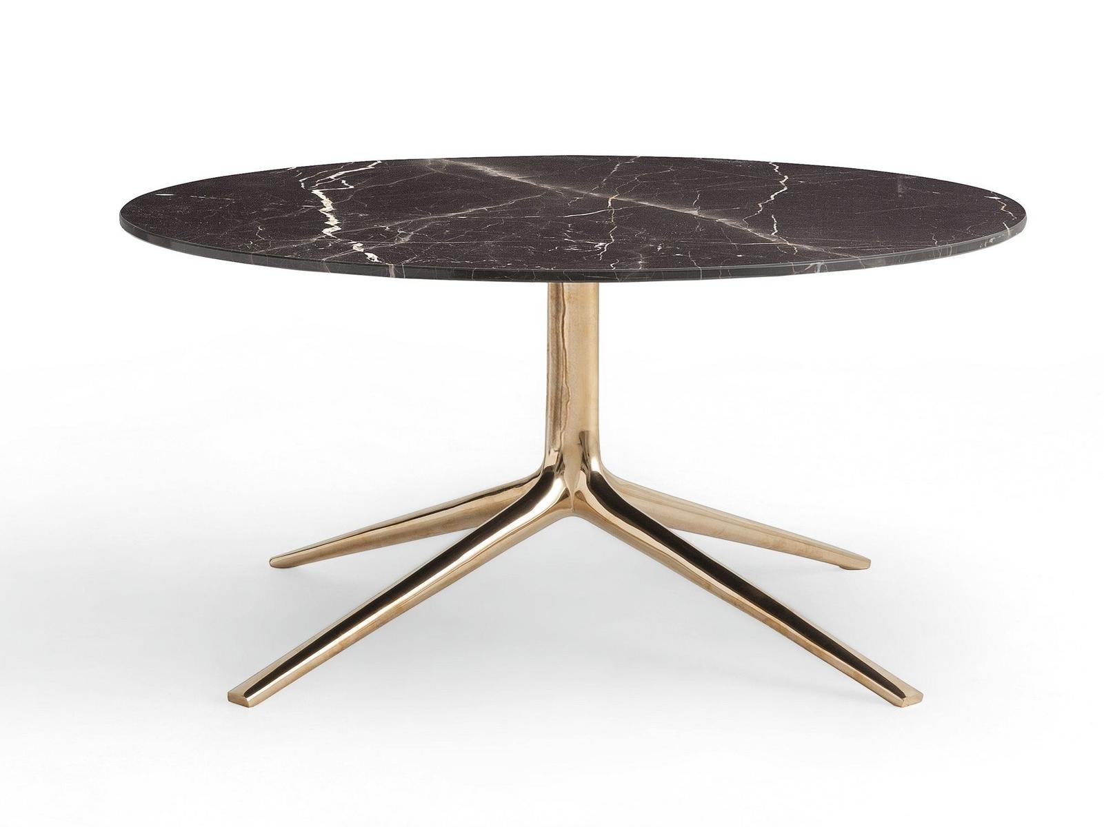 Low round marble coffee table | Mondrian by Poliform