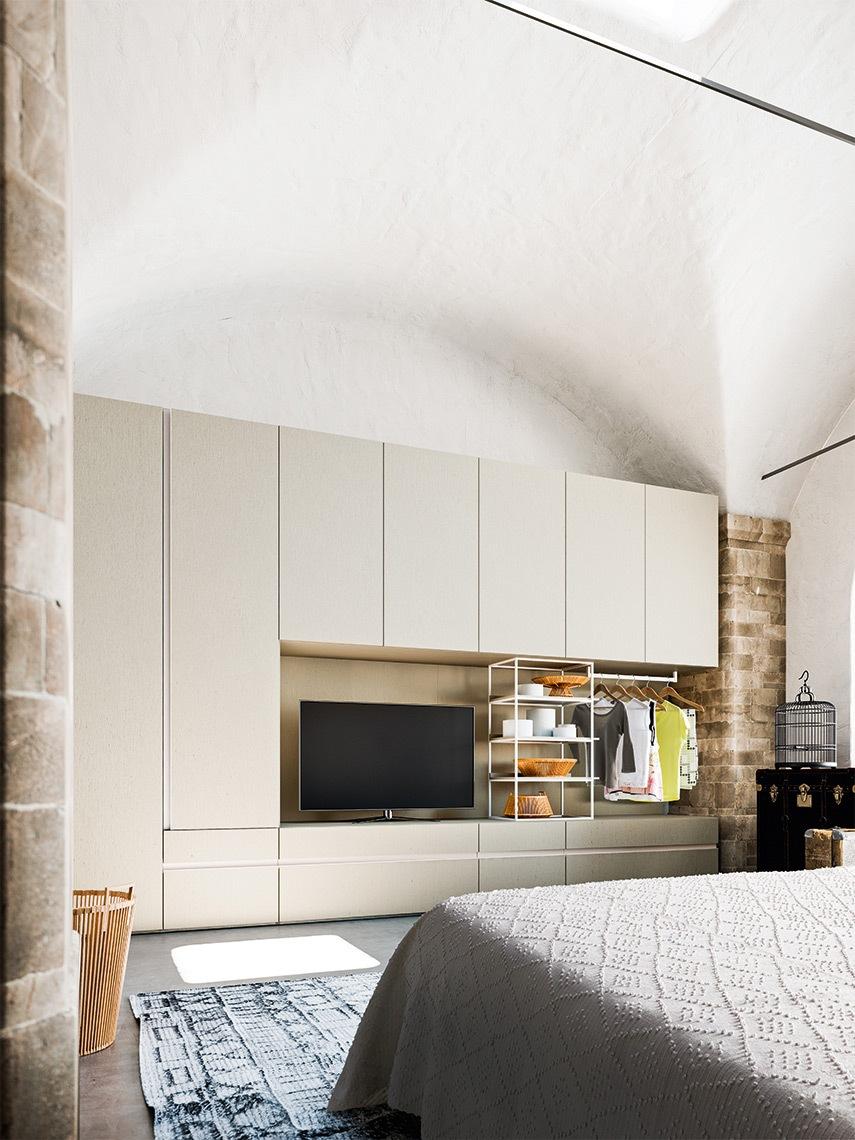 Modular lacquered wardrobe with coplanar doors | Go Up by ALF Dafre