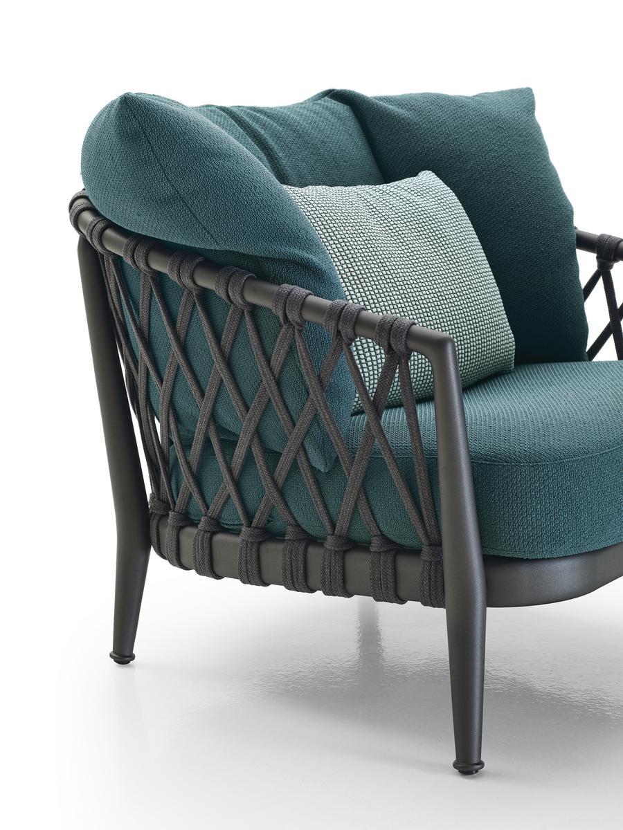 Fabric armchair with armrests | Erica by B&B Italia
