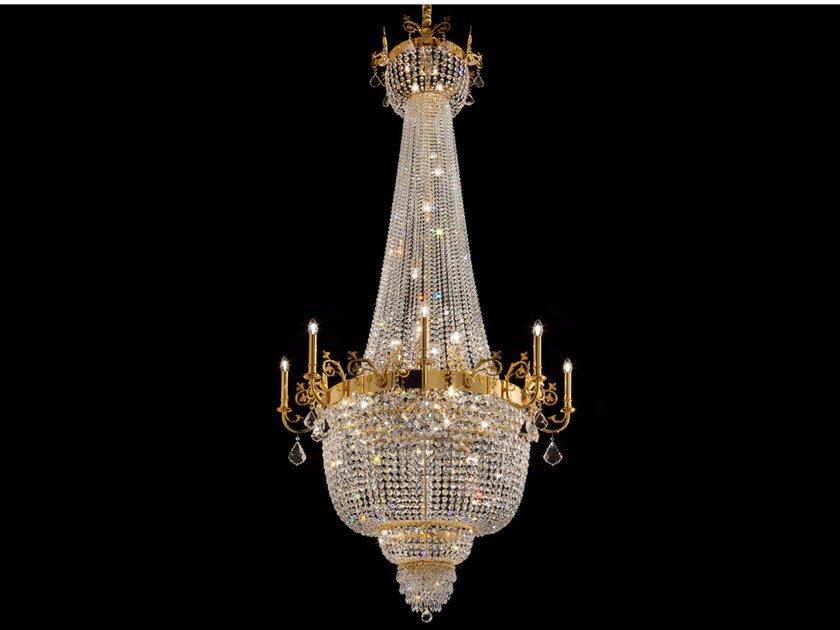 Incandescent pendant lamp with crystals | Impero & Deco Ve 849 26 by Masiero