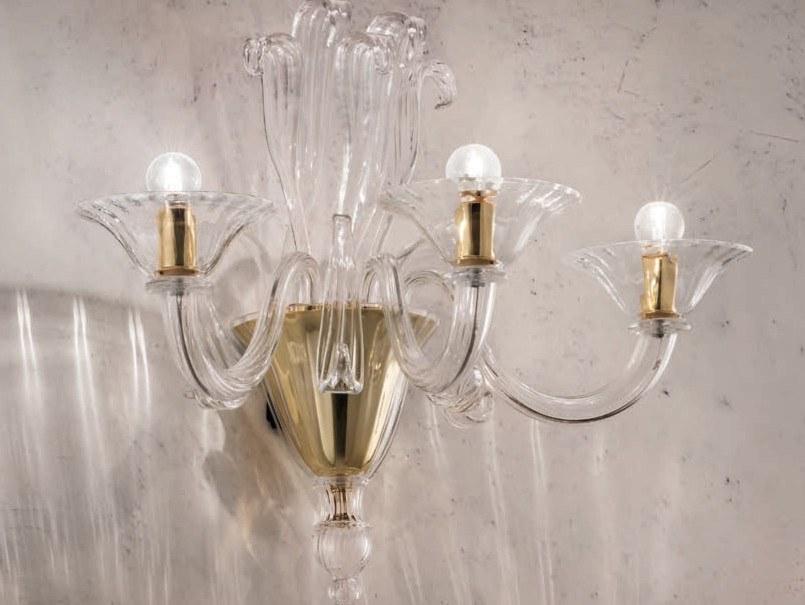 Glass wall lamp | Pisani by Sylcom