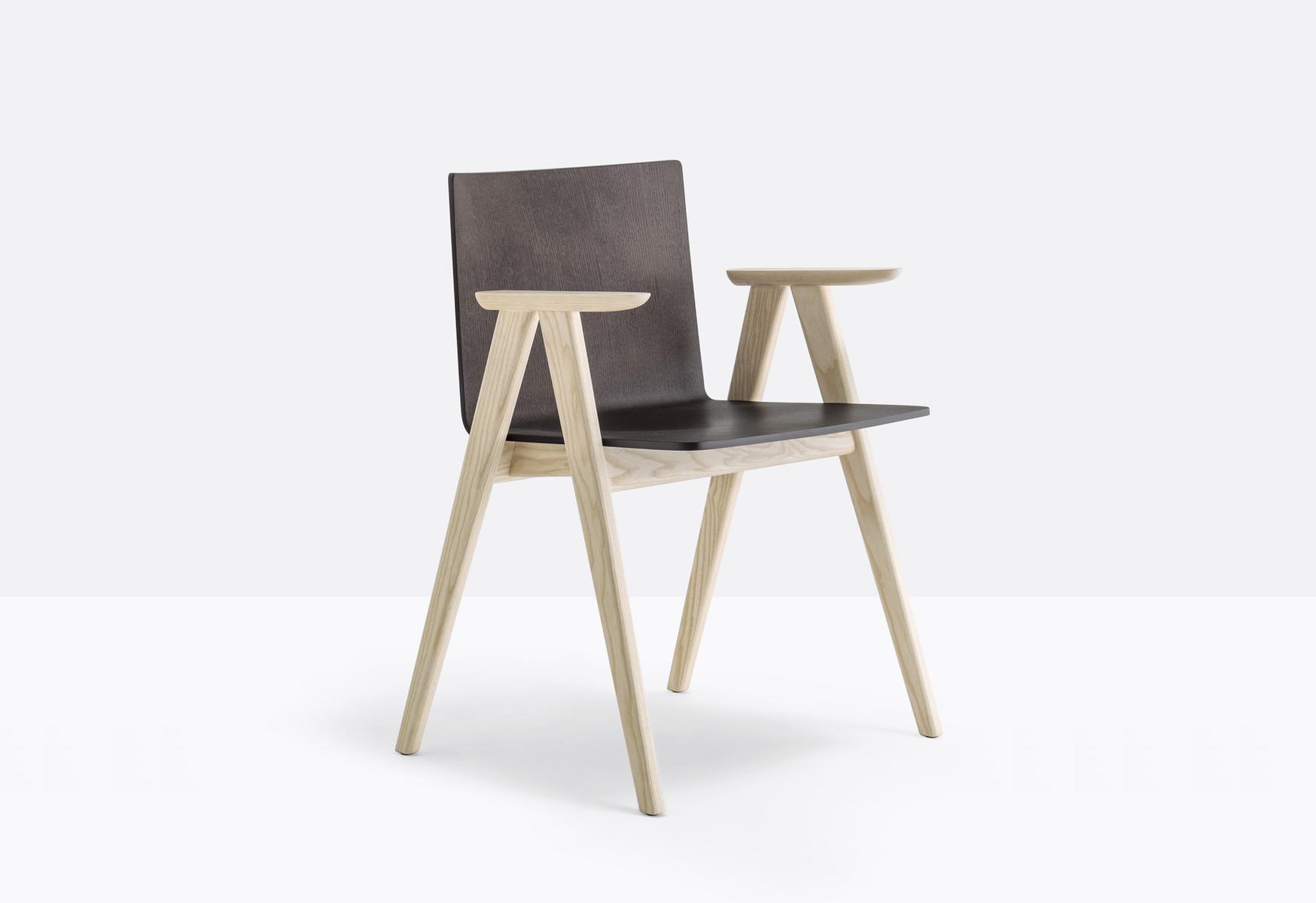 Ash chair with armrests | Osaka 2815 by Pedrali