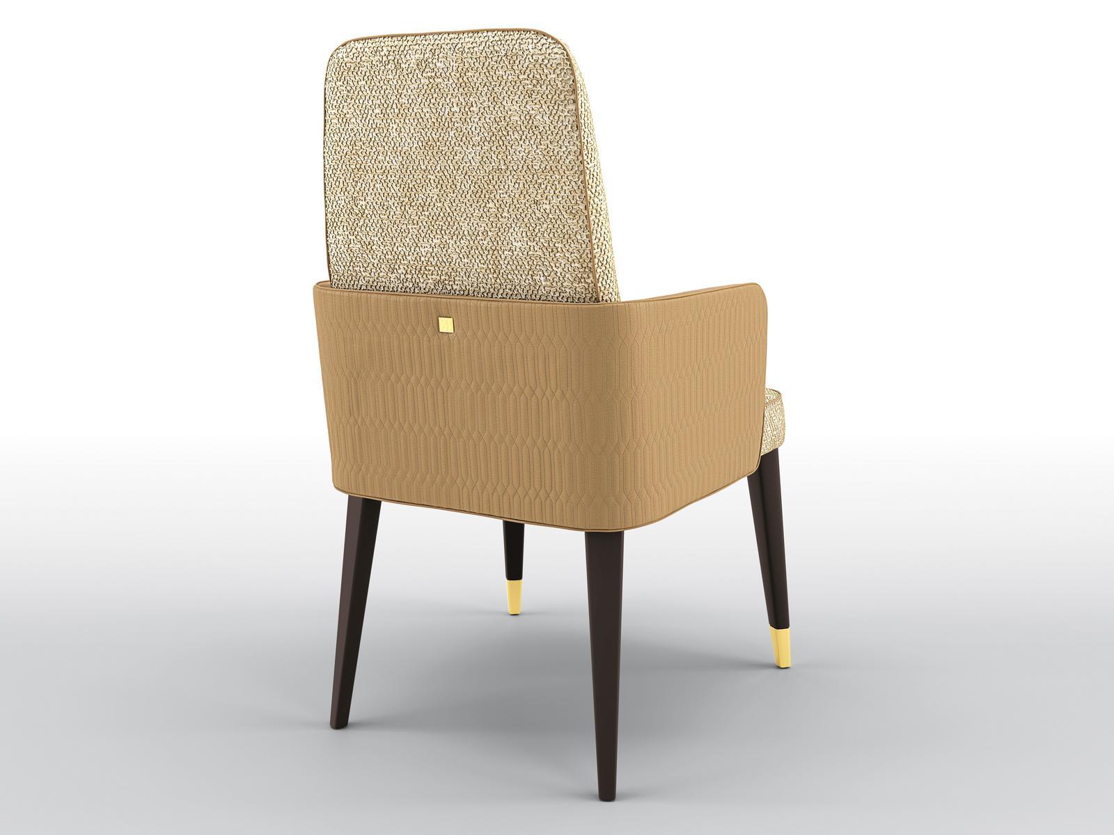 Upholstered velvet chair with armrests | Caprice by Bruno Zampa